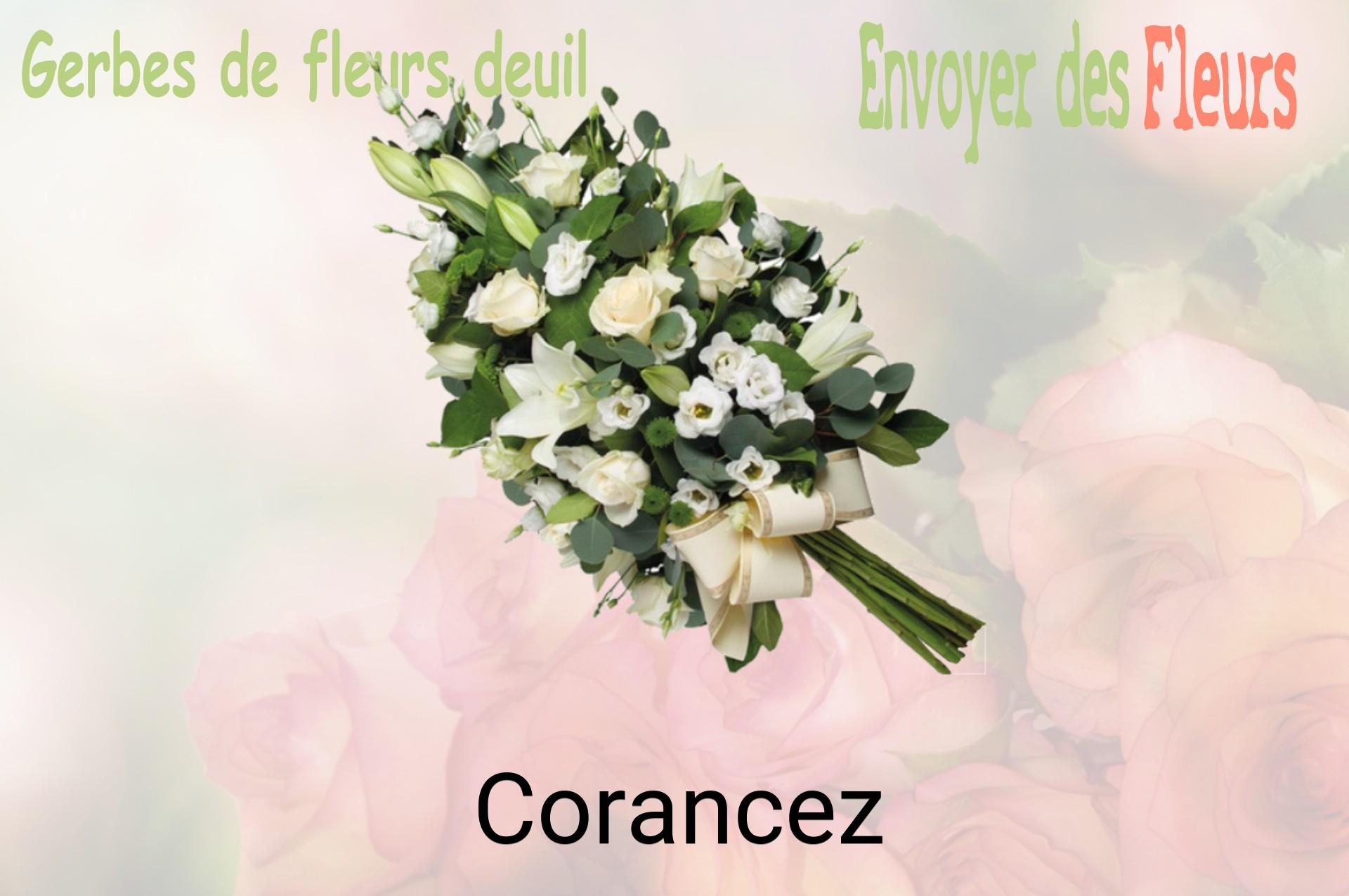 Gerbe de fleurs de deuil livrée à Corancez
